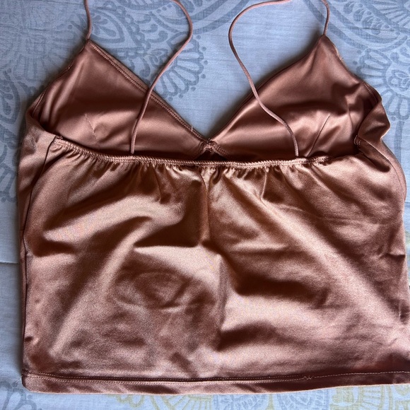 Satin Halter Crop Top - Picture 5 of 6
